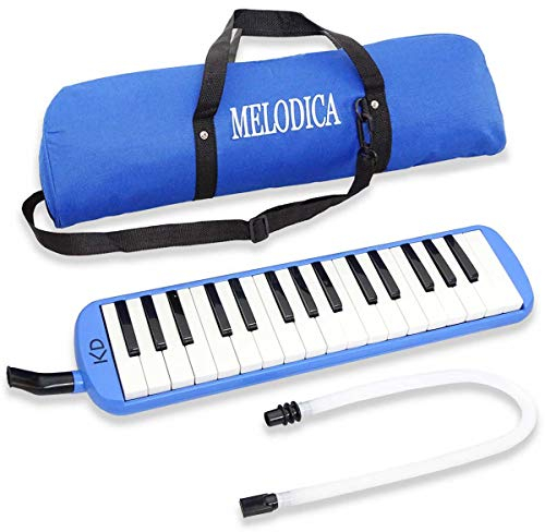 keepdrum Melodica 32 Tasten mit Tasche Blau