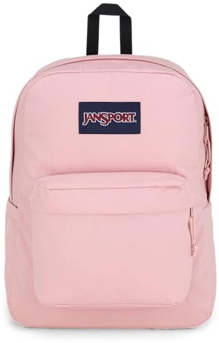 JANSPORT SuperBreak Backpack - School, Travel, or Work Bookbag with Water Bottle Pocket, Misty Rose