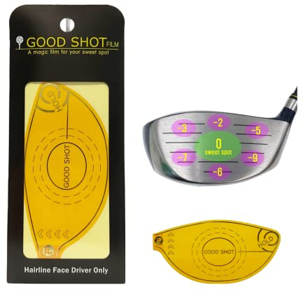 HYOJATEM Good Shot Film | Golf Impact Tape | Wiederverwendbarer Driver Face Aufkleber | Sweet Spot Accuracy Diagnose | Selbstlehrende Konsistenzanalyse | 8 Stück pro Packung (1)