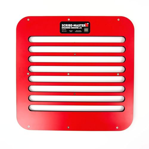 Scribe-Master DGJIG Drainer Groove Jig – Worktop Router Template, 0.5° Fall + Anti-Bow Flex-Tech, Timber & Compact Laminate/Solid Surface, CNC HPL, Made in UK