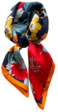 Ecroon Mujer Regalos Panuelo Chiffon Bufanda de Seda de Morera Pañuelo Cuadrada Seda Fulares