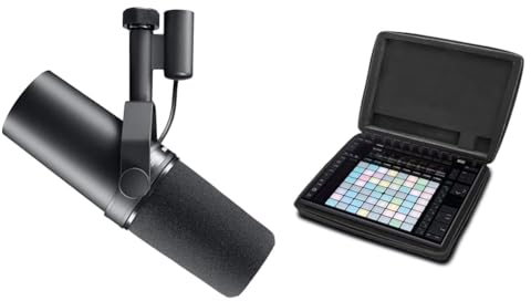 Shure SM7B Dynamisches Gesangsmikrofon für Rundfunk, Podcast und Aufnahmen & UDG GEAR UDG Creator Ableton Push 2 Hardcase Black U8442BL, schwarz