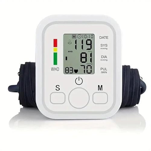 VIVAAS Digital Blood Pressure Monitor Upper Arm BP Cuff Machine Automatic Blood Pressure Machine Accurate Automatic High Blood Pressure Machine Kit with Cuff Pulse Rate Monitor for Home Use