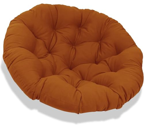 JIcloun 120cm Coussin pour Loveuse Fauteuil Rond Imperméable - Salon de Jardin Extérieur, Papasan, Chaise Ronde Rotin, Balcon, Terrasse - Marron