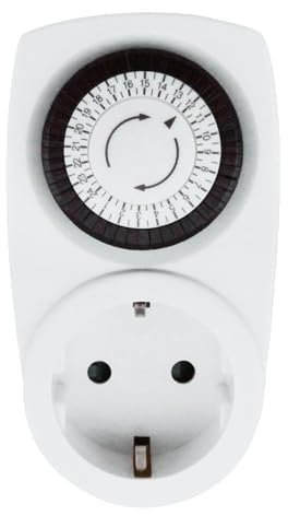 Minuteur mécanique Allemand de 24 Heures Vierge. Idéal pour Programmer des appareils électriques Facilement, optimisant Les économies d'énergie et offrant Un Plus Grand Confort à la Maison.