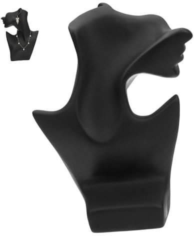Holibanna Présentoir à Bijoux Demi-visage Collier Mannequin Pour Bijoux Présentoir Buste Pour Boucles D'oreilles Pendentif Support De Boucle D'oreille De Mannequin Porte-bijoux Black Résine