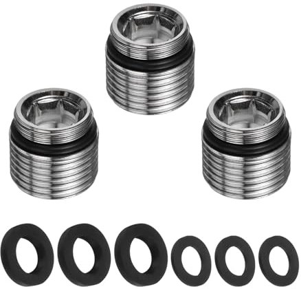 sourcing map 3 adattatori per rubinetto, da maschio 1,8 cm a maschio 2 cm, adattatore aeratore per rubinetto in acciaio inox per collegare tubo da giardino, filtro dell'acqua, deviatore standard per