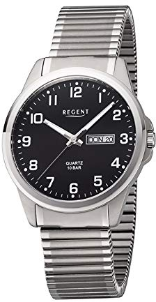 Regent Herren Analog Quarz Uhr mit Titan Armband 11090351