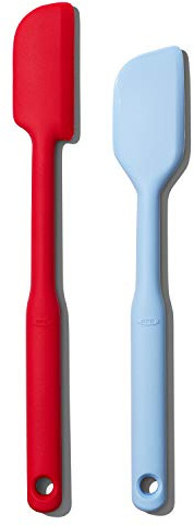 OXO Good Grips 2 Piece Silicone Spatula Set, One size, red/seltzer