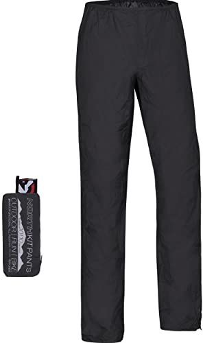 NORTHFINDER Packbare Regenhose Damen, Leichte Fahrrad Überziehhose, wasserdichte Regenüberhose 10 000 mm, Outdoor Hosen für Damen, Wanderhose Atmungsaktiv, Winddichte Leichte Trekkinghose NORTHKIT