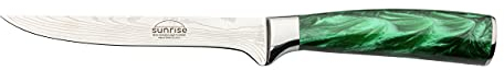 Rockingham Forge Sunrise Collection 20 cm Couteau à Désosser en Acier Inoxydable X40Cr13 et Poignée en Résine, Vert
