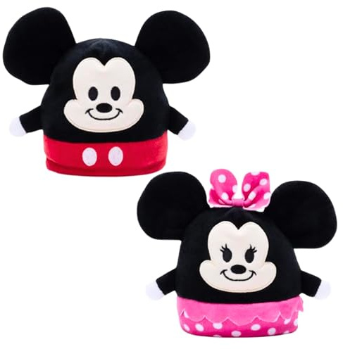 Disney Mickey and Minnie Mouse 10cm Reversible Super Soft Plush Toy