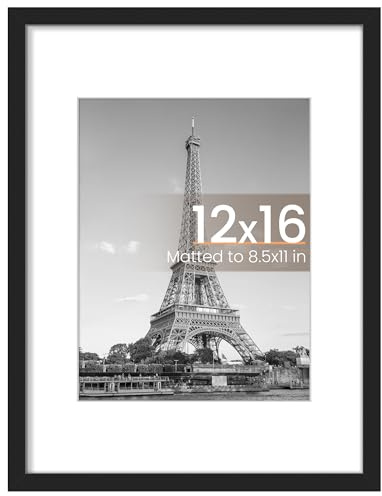 upsimples 12x16 Picture Frame, Wall Decor Poster Frames, Black 1 Pack