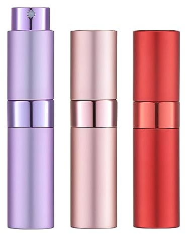 Toureal Atomizador Perfume Recargable 8ml - Miniatura Pulverizador Decants de Colonia - Vaporizador Perfume Recargable Portátil - Mini Spray Perfumero Dosificador Rellenable para Viaje 3PCS