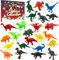 Adventskalender 2024 Dinosaurier Kinder, Weihnachten Geschenk Dinosaurier Spielzeug ab 3 4 5 6 7 8 Jahre,Mini Dinosaurier Figuren Kinderspielzeug mit 24 Tage Countdown-Kalender für Jungen 3-12 Jahre