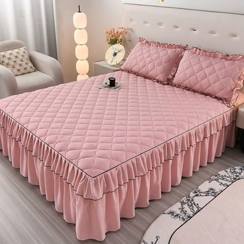 Ayoiow spännlakan 220 x 200 cm, spännlakan polyester enfärgad färg spännlakan rosa lakan