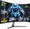 Amzfast Monitor da gioco curvo 27 pollici – 180 Hz, QHD 2560 x 1440, 1 ms, Adaptive Sync, 90% DCI-P3, contrasto 5000:1, HDR10, 300 cd/m², VESA, HDMI 2.0×2, DP 1.2×2 – AMZG27C1Q