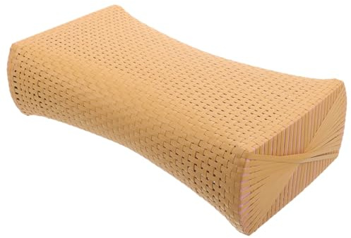 NIYANGLE Cuscino in Finto Rattan per Sauna e Bagno Turco, Poggiatesta Cervicale Traspirante 29x16x8 Cm, Accessorio Leggero e Portatile per Spa, Palestra e Centri Benessere