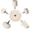 Polishing Wheel,Heatigo 6Pcs White Buffing Wheel Pad Mop Kit Conical/Column/Mushroom/Wheel Shaped Polishing Tool for Metal Aluminum,Stainless Steel,Chrome,Jewelry,Wood,Plastic,Ceramic,Glass,etc