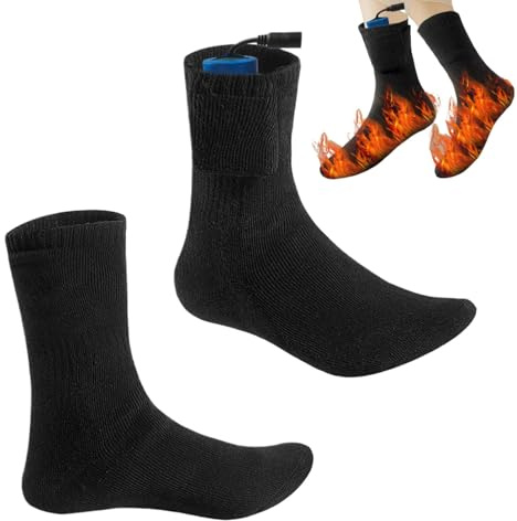 Calze riscaldate, calze riscaldate elettriche - Calze riscaldate invernali calde | Calze riscaldate multifunzionali con batteria di ricarica, calze elettriche