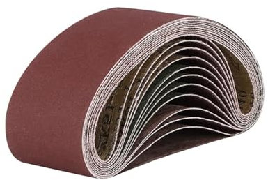 Yuqilin Bandas de Lijado,20 Piezas 75 X 457 mm Banda Abrasiva 4 X Grano 80/120/150/240/400 Lijas para Lijadora Lijas para Madera,para Quitar el Polvo,Quitar la Pintura,Pulir