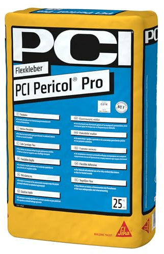 PCI Pericol PRO 25 kg colla flessibile grigio malta sottile per la posa di piastrelle e piastre in ceramica Colla per piastrelle