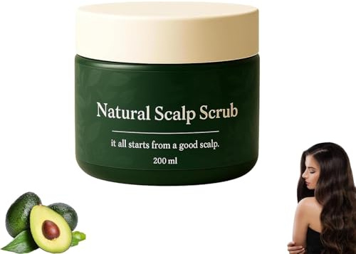 Exfoliante Natural para el Cuero Cabelludo: Limpieza Profunda, Hidratante y Nutritiva. Exfolia, Elimina la Caspa y los Desechos para Todo Tipo de Cabello.