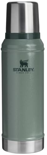 Stanley 1913 Classic Legendary Termosflaska 0.59L - Hammertone Green | BPA-Fri Termos I Rostfritt Stål - Håller Varmt I 24 H - Läckagesäkert Lock, Fungerar Som Mugg - Tål Maskindisk