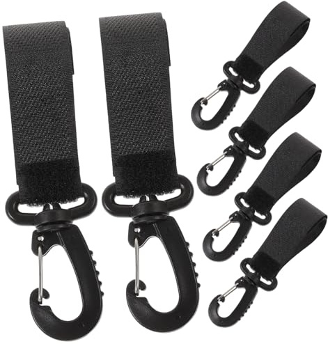 ARTSEWPLY 6 pezzi Ganci Girevoli per Passeggini con Chiusura Strappo Clip Resistenti per Borse Pannolini e Accessori Adatti anche Sedie Rotelle Facili da Usare e Multifunzionali