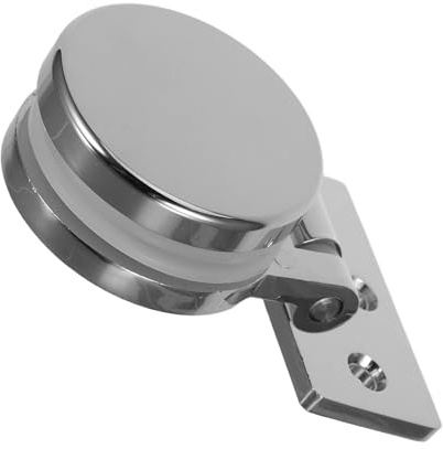 Cabilock 2 Pezzi Cerniere per Porte in Vetro in Lega di Zinco Clip Rotonda Resistente per Box Doccia e Schermi in Vetro Accessori Multifunzionali per Bagni Installazione Versatile per Porte