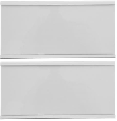 TOYZFRIENDY 2 Pièces Lot de 2 Plaques Nominatives de Bureau en Alliage D’Aluminium 8 X 16 CM avec Dos Adhésif, Porte-Étiquette Mural et Autocollant pour Identification des Employés, Adapté aux