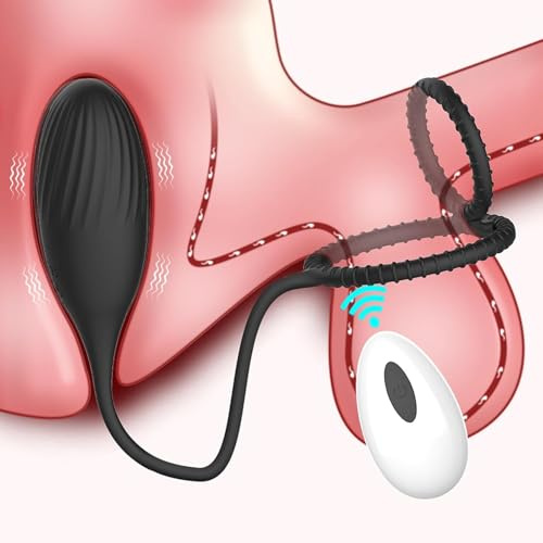 Trådlös Multifunktionell Wellnessenhet för Män, Fjärrkontroll med 10 Vibrationslägen, Mjuk Silikon, USB-Uppladdningsbar, Vattentät och Portabel Design