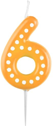 Amscan 9900916 – sifferljus 6 födelsedagsfesthöjd 6,5 cm, tårtdekoration, blandade färger