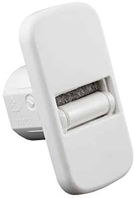 jarolift Guía de Correa Mini para Persianas Enrollables con Junta de Cepillo, Color Blanco