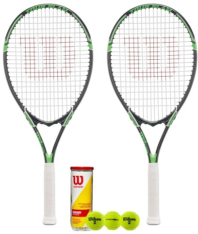 Wilson Federer Tour Tennis Racket x 2 + Tennis Balls