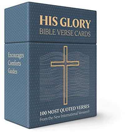 HIS GLORY - Tarjetas de versículos de la Biblia - 100 tarjetas de oración de los 100 versículos de la Biblia más populares - Tarjetas de las Escrituras - Un regalo cristiano perfecto para mujeres