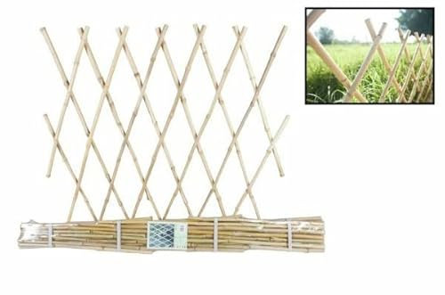 OISE ART STORE Trade Shop - Traliccio in bambù Rete Estensibile Piante Rampicanti Staccionata 180x90cm 129693