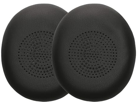 kwmobile Almohadillas compatibles con Jabra Elite 45h Almohadillas - 2X Almohadilla de Repuesto para Auriculares en Cuero sintético