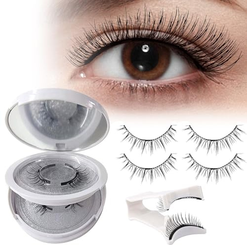 KIKVTER Magnetische Wimpern, Magnet Wimpern, Wimpern Magnetisch, Wimpern Magnetisch Natürlicher Look, Magnetic Eyelashes, 3D Magnet Künstliche Wimpern mit Zange Wiederverwendbare Langlebig