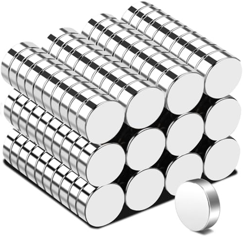 Aenienoe 120Piezas Mini Imanes Neodimio Potentes Imanes Pequeños Redondos Magnet 6x2mm para Manualidades Refrigeradores de Pizarra Magnética