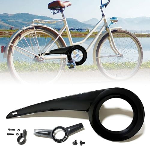 Kiuiom Kettenschutz Mountainbike, Fahrradkettenschutz, Rad Ketten Schutz Kettenkaste, Fahrrad Kettenschutz Kettenschaltung Kettenschutz Fahrrad für 32-38T Fahrradzubehör (Schwarz)