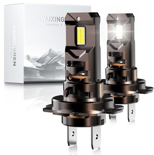 WAIXINGREN Ampoule H7 LED 36000LM, 120W, 6500K Lumière Blanche, Remplacement pour Halogènes, 1:1 Taille Halogène, Plug and Play, 70000+ Heures de Durée de Vie, 2 Pièces (H7)