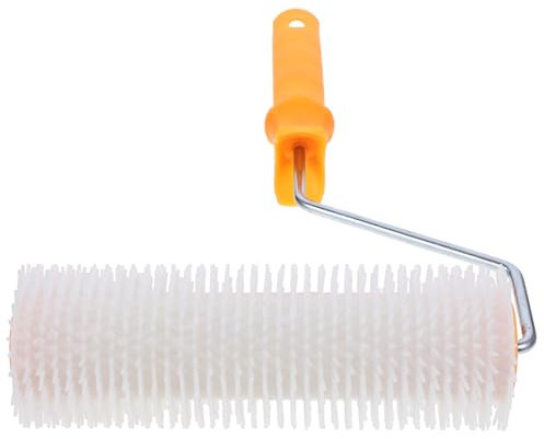 Uonlytech 1Pc Self Leveling Screed Spiked Roller Durable Paint Brush Roller with Ergonomic Handle for Efficient Floor Finishing and Aeration