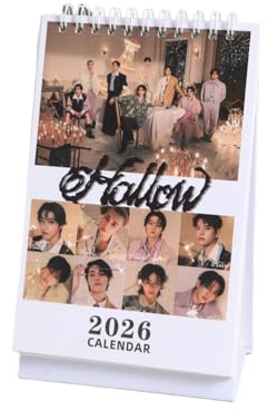 SKZ Calendrier de bureau 2026 'STAY' 13 x 23 cm 'Hollow' Calendrier de bureau Stray-kids Calendrier photo Bangchan Hyunjin HAN Felix Lee Know Calendrier bloc (hollow2)