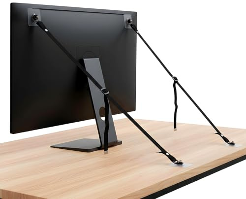 2 Stück TV Kippsicherung Möbel Sicherheitsgurte Haustier Kippschutz Kinder Einstellbar Fernseher Kippsicherung Schrank Selbstklebende Anti Kipp Möbelanker Für Babyschutz Kein Bohren