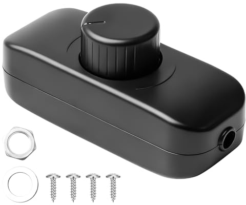 Interruptor regulador de intensidad de 3 – 100 W LED, 220 – 240 V, regulador de intensidad para bombillas LED, atenuación de 0% a 100% para bombillas LED regulables, lámparas de mesa y lámparas de pie