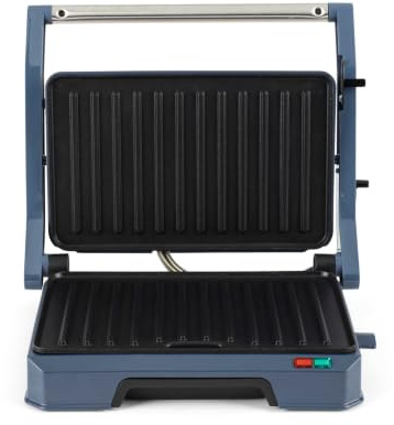 Progress Mellow Health Grill, 180 Degree Flat Opening, 850 W | Nonstick Plates, Automatic Temperature Control, Removable Drip Tray, Power And Ready Indicator Lights, Low Oil Cooking
