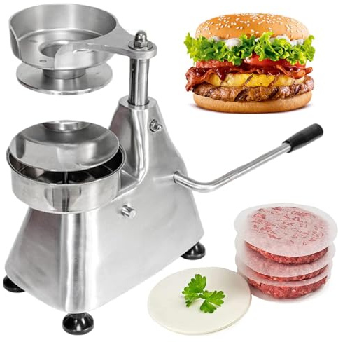 Hamburgarpress-verktyg, manuell hamburgare, bryggare för grillning, 4/5/6 tums grillpressmaskin, nödvändig för hemmagjorda hamburgare och grillkul