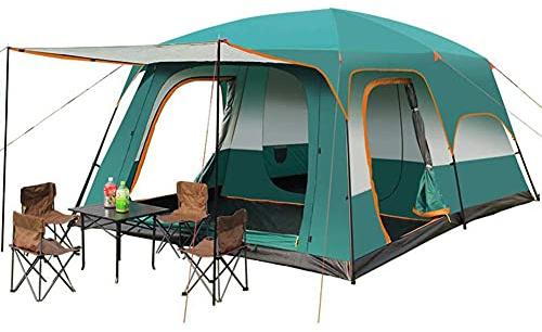 JQDZX Tenda a Cupola per 3-8 Persone, Impermeabile e Antivento, 3 Stagioni, Campeggio, Escursionismo, Alpinismo, Festival, Spiaggia