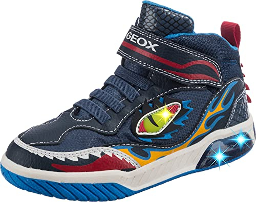 Geox Jungen J Inek Boy Sneakers, Navy Lt Blue, 35 EU